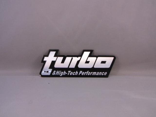 Turbo chrome emblem car badge sticker racing 3d logo