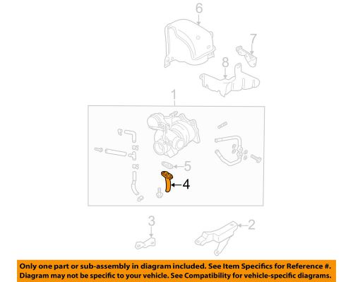 Subaru oem 02-03 impreza turbo charger-oil return line 15197aa060