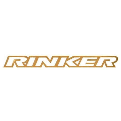 Rinker boats 218202 oem gold clear 23 3/4&#034; x 2 1/2&#034; marine vinyl logo decal