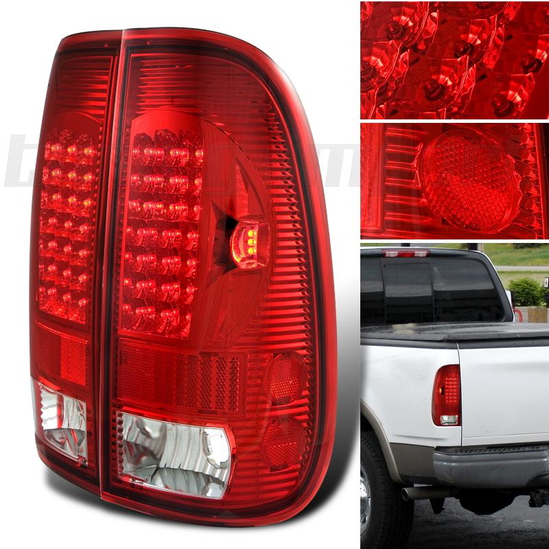 Euro ford pickup truck full red led lense back tail lights brake lamps signal pu