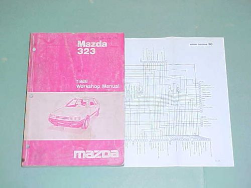 1986 original mazda 323 shop service repair manual 86 oem w/ wiring diagrams