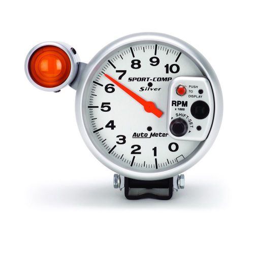 Auto meter 3911 sport-comp silver; shift-lite tachometer