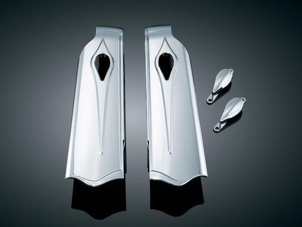 Kuryakyn 1192 chrome saddlebag filler panels for 1995-2008 harley touring