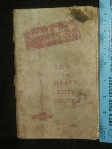 1947 chevrolet truck owners manual * rare original