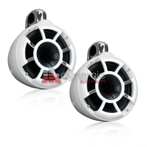 Wet sounds rev8w-fc revolution 8&#034; efg hlcd tower marine speakers pair 800w new