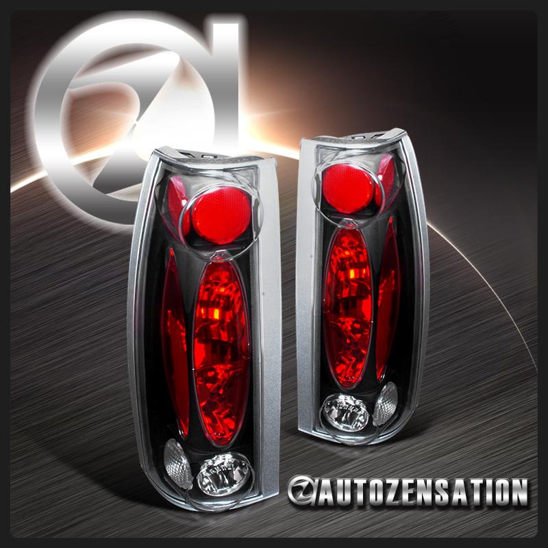 88-98 chevy gmc c10 tahoe silverado suburban black altezza tail lights