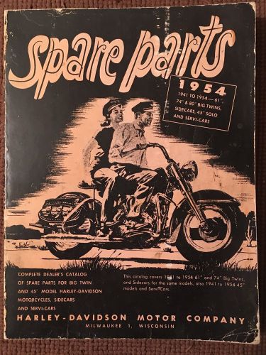 Harley davidson spare parts manual 1941-1954 big twin, 45&#034; model, sidecars