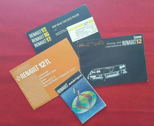 Renault 12 driving &amp; maintenance manual july 1972 + bonus related booklets!