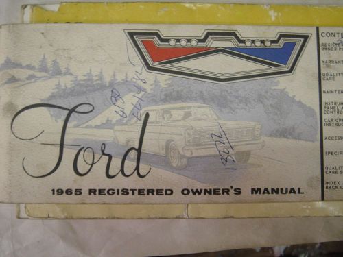 1965 ford original owners manual used