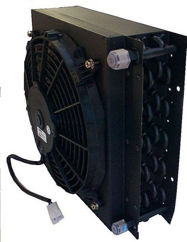 Hot rod condenser with 12v fan / truck / ute / machinery / fridge van / custom