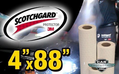 3m scotchgard clear bra paint protection bulk film roll 4-by-88-inches