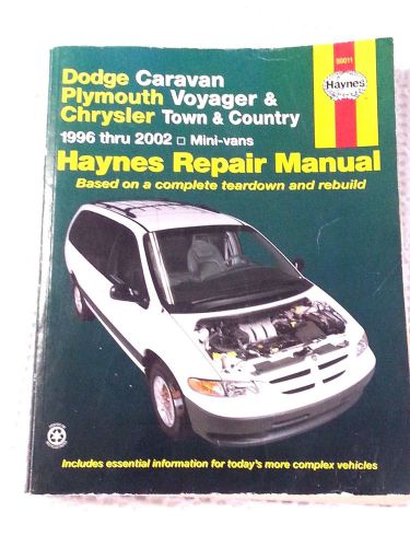 Haynes repair manual dodge caravan plymouth voyager &amp; chrysler town 1996-2002