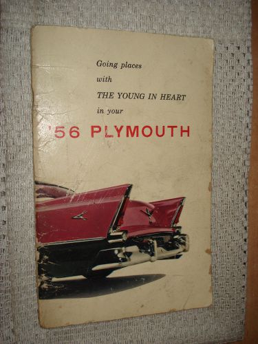 1956 plymouth owners manual original glove box book nr