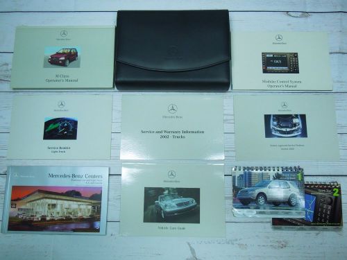 2002 mercedes benz m class ml320 ml500 ml55amg owners manual set w/ mcs nav