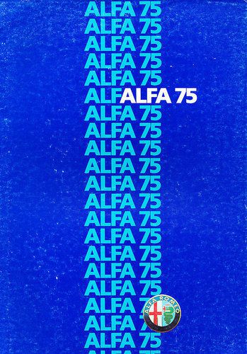 1986 alfa romeo 75 milano sales brochure catalog australia