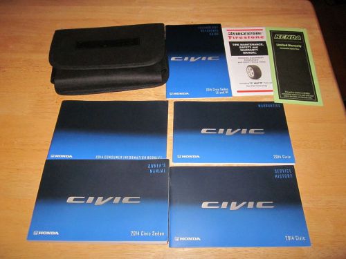 2014 honda civic sedan owner manual with case oem owners