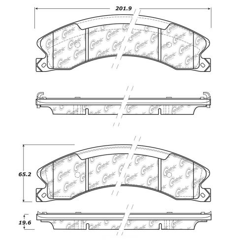 Disc brake pad-posi-quiet extended wear w/shims &amp; hardware front/rear centric