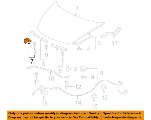 Honda oem 06-11 civic hood-front seal right 74142snaa00