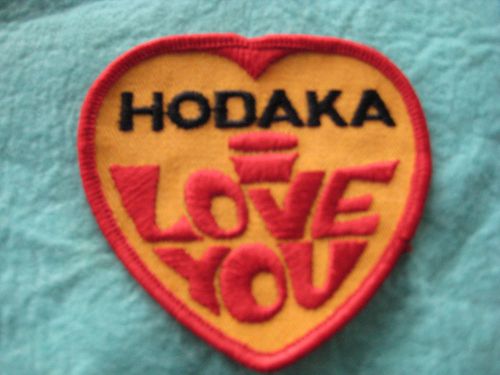 Vintage hodaka i love you motorcycle racing team patch 3 1/4&#034; x 3 1/8&#034;