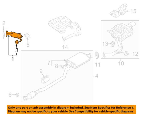 Kia oem 2016 sorento 2.4l-l4 exhaust system-front pipe 28610c6300