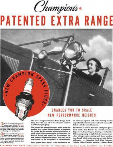 Champion 1932 - champion ad - champion&#039;s patented extra range - new champion spa