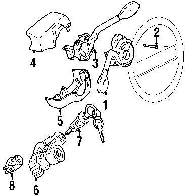 Volkswagen 6n0905865 genuine oem ignition switch