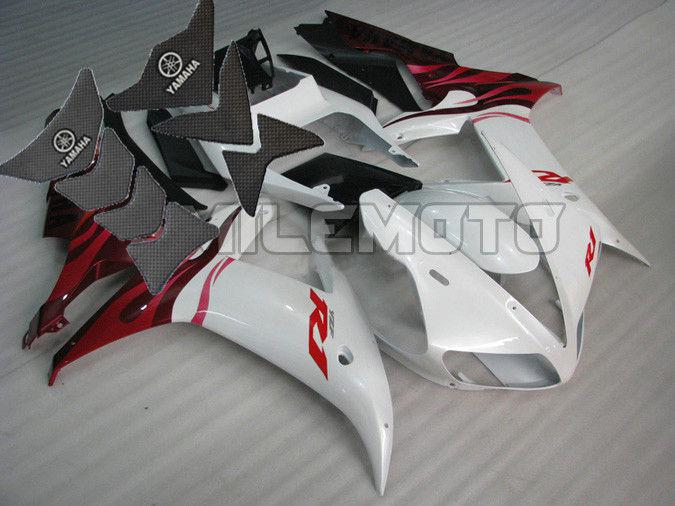  free tank pad x2! fairing for yamaha yzf r1 2002 2003 02 03 injection mold eaw