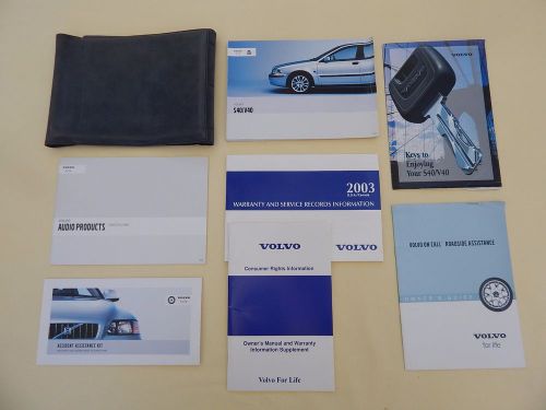 * 2003 volvo s40/v40 owners manual *