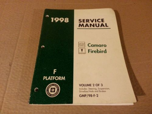 1998 camaro firebird original dealer shop service manual vol.2