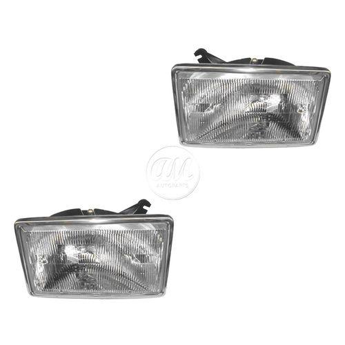 Headlights headlamps pair set left lh & right rh for 87-90 caravan voyager