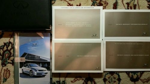 2005 infiniti g 35 owners manual complete set with case