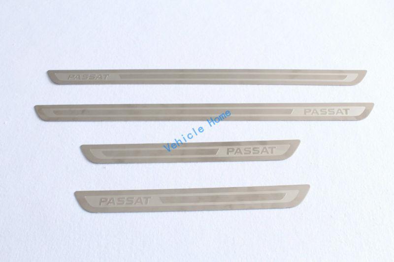 Chrome door sill scuff plate guards sills for vw volkswagen passat b7 nms