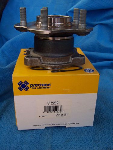 1- precision 512202 fits 02-06 nissan altima non abs rear wheel hub made in usa