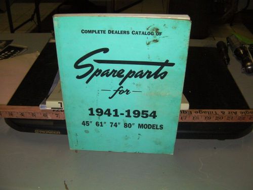 1941-1954 spare parts dealer catalog harley davidson