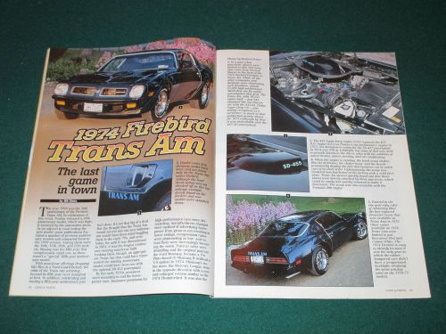 1974 pontiac trans am 455 sd - article - cars &amp; parts