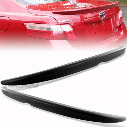 Unpainted premier black abs plastic rear trunk spoiler for 07-11 toyota camry