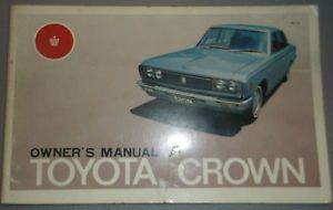 1969 toyota crown owners manual original