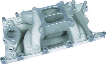 55026 mopar 318 340 360 crosswind air gap performance intake manifold satin