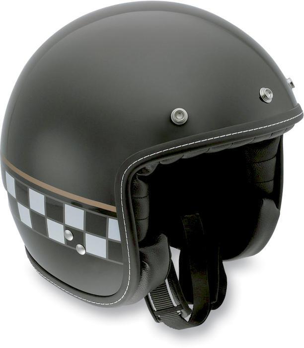 Agv rp60 cafe racer open face motorcycle helmet black lg/large