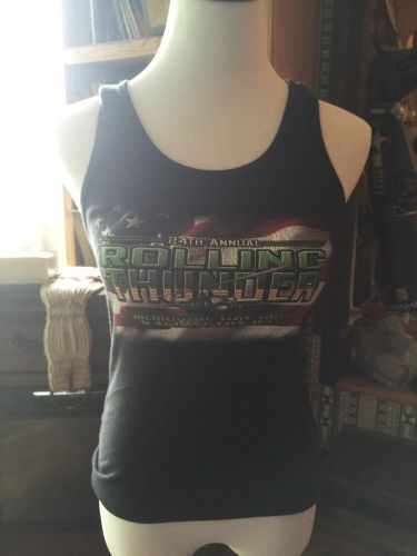 Motorcycle rolling thunder 2011 womens black tank size medium ref 396