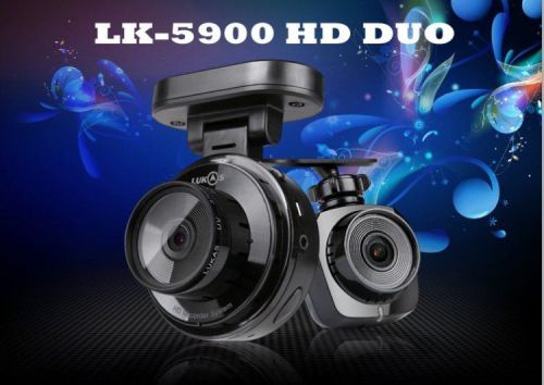 Lukas pro 2ch lk-5900 hd duo gps car dv cam dashboard camera dashcam front+rear