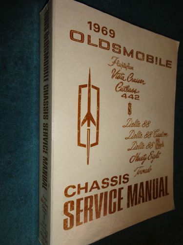 1969 oldsmobile shop book nice orig. cutlass 88 98 toronado 442+ service manual