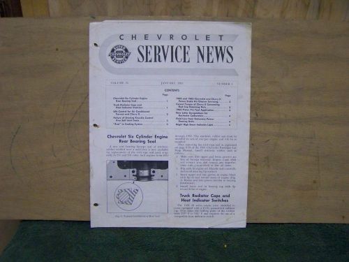 1963-jan. super chevrolet service news vol. 35 #1-6 cyl. engines-chevy ii-roches