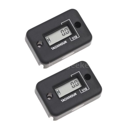 2x boat car digital tachometer tach hour meter gauge gas engine waterproof s5a7