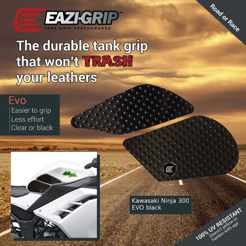 Eazi-grip evo tank grips for kawasaki ninja 300, clear or black