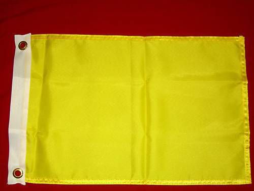 Yellow quarantine flag 12 x 18  nylon dyed seachoice 78261
