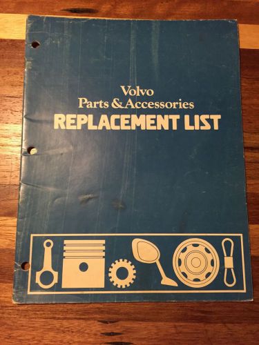 Volvo parts &amp; accessories replacement list 1974