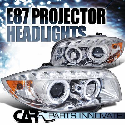 Bmw 07-13 e82/e88 coupe/ convertible e87 1-series halo chrome proj headlights