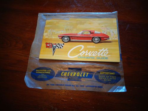 Chevrolet corvette 1964 original owners manual with all accompanying booklets