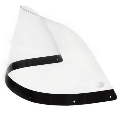 Sea fox clear / black 34 x 17 x 17 3/4 inch plexiglass marine boat windshield